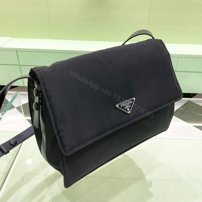 View 7 of Black Crossbody Bag - Prada-Style, Water-Resistant, Minimalist Luxury