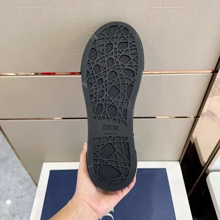 View 6 of Black Monochrome Textured Sneaker - Subtle Dior-Inspired Luxury