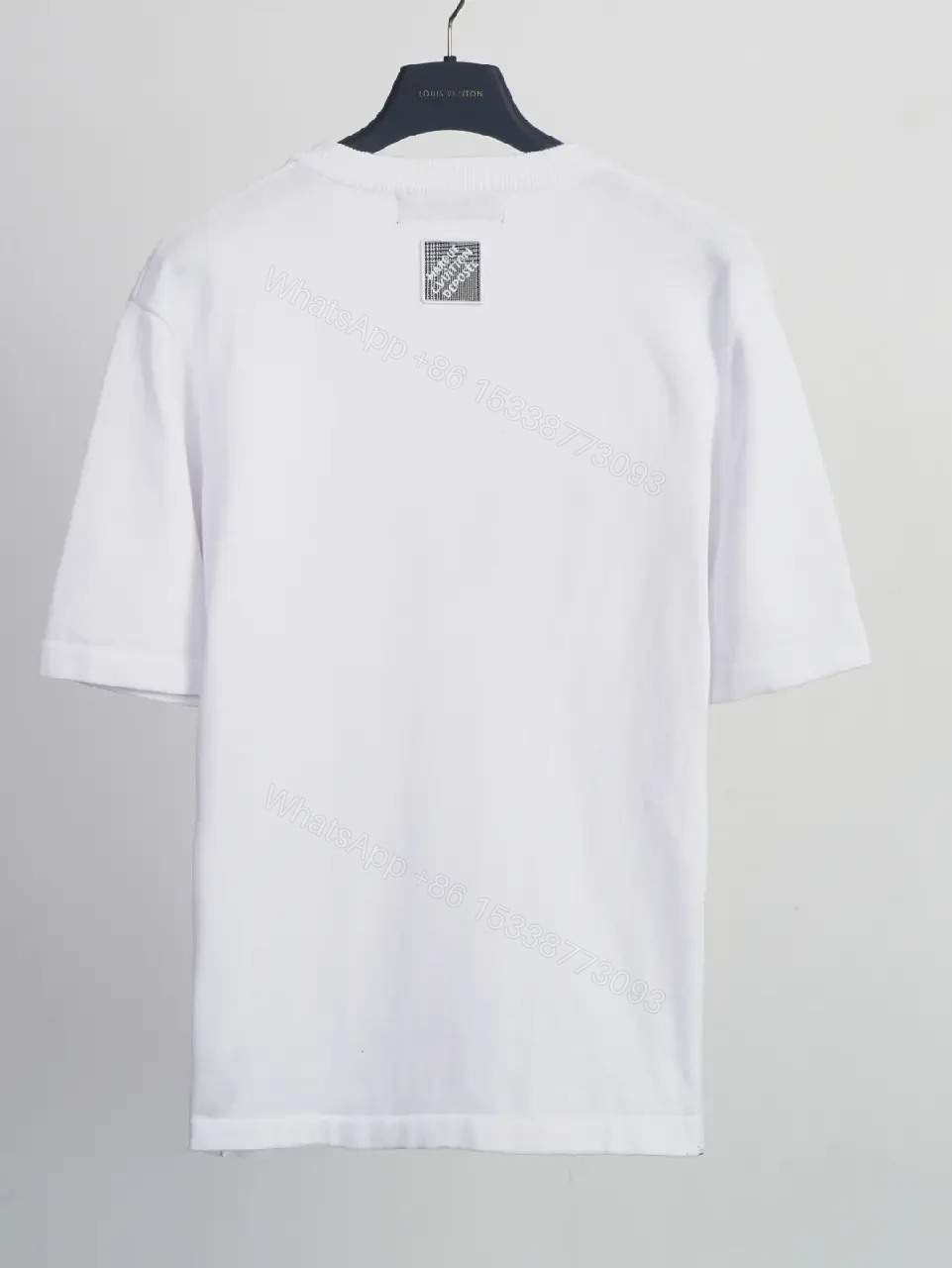 View 10 of White Cotton Tee + Embroidered Logo + Modern + Luxe Detailing + T-Shirt