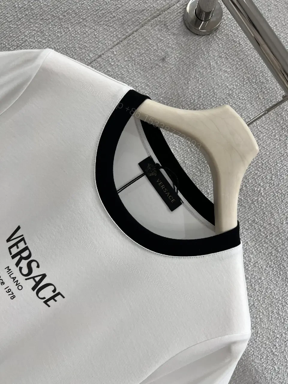 View 5 of Monochrome Versace Tee: Elevated Everyday Comfort