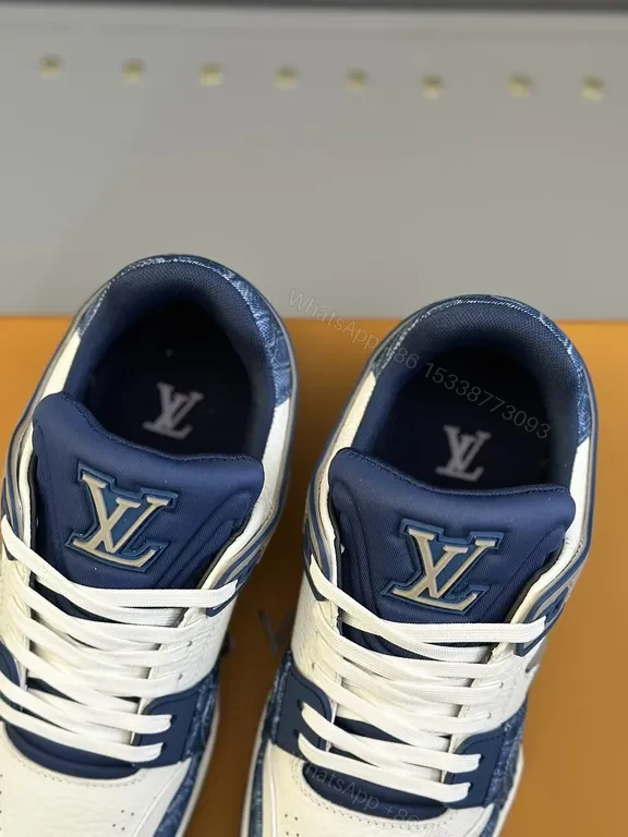View 7 of Bold Venetian-Blue LV-Detail Sneakers: Luxe Comfort