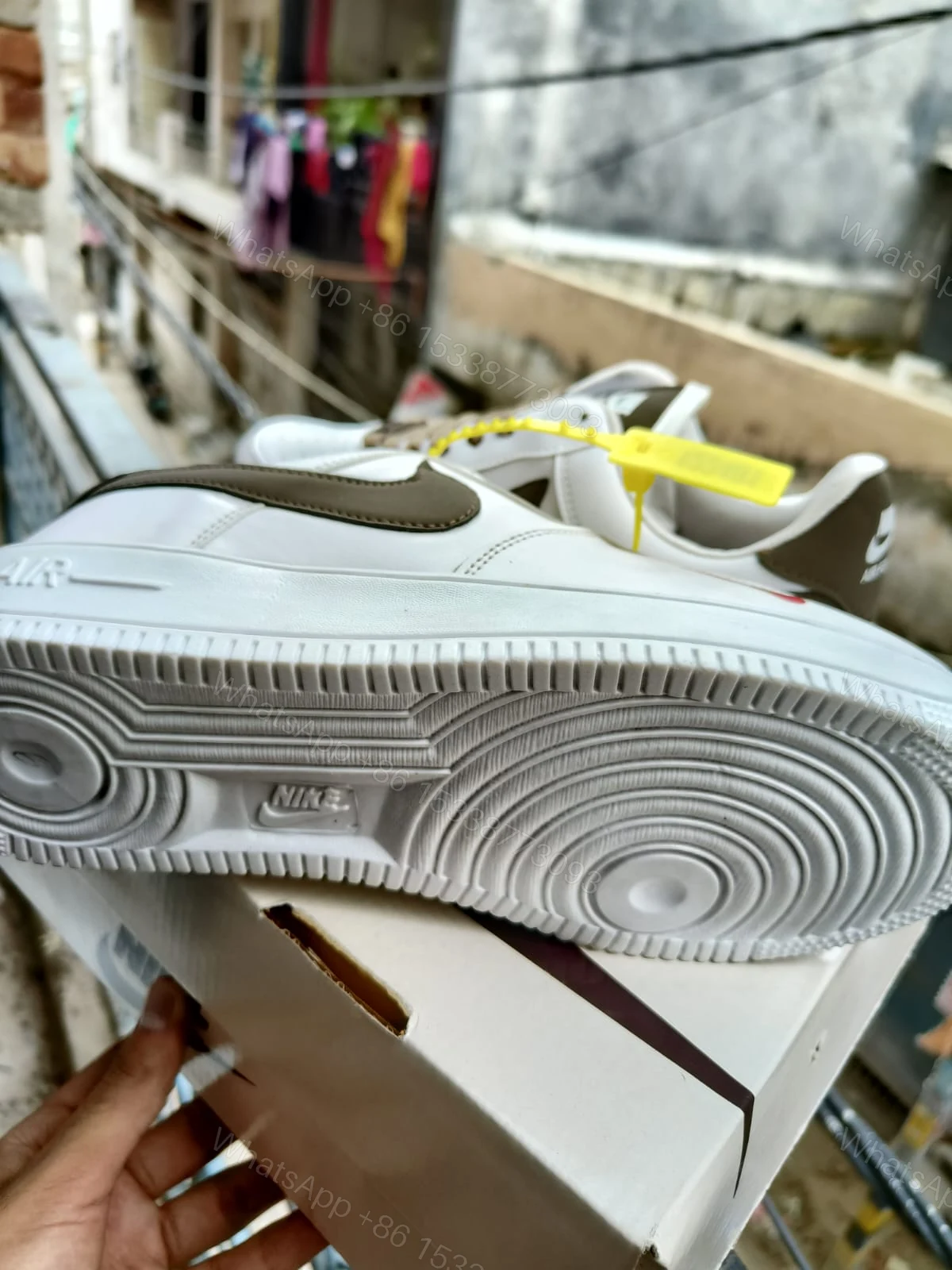 BUY FIRST COPY NIKE AF1 BROWN TOP QUALITY SNEAKERS — view 2