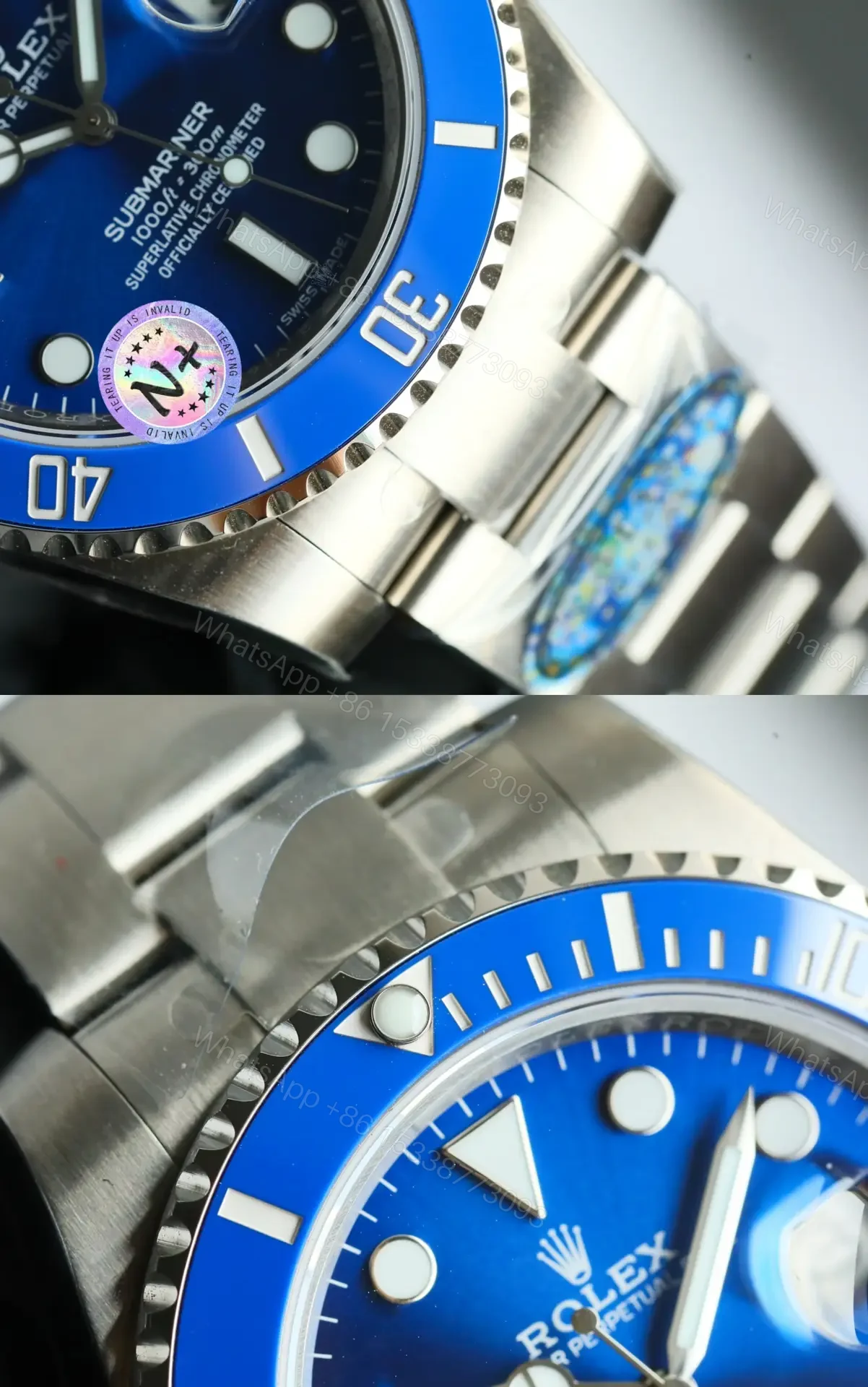 View 6 of Rolex Submariner Smurf Blue 40mm White Gold 116619lb-0001