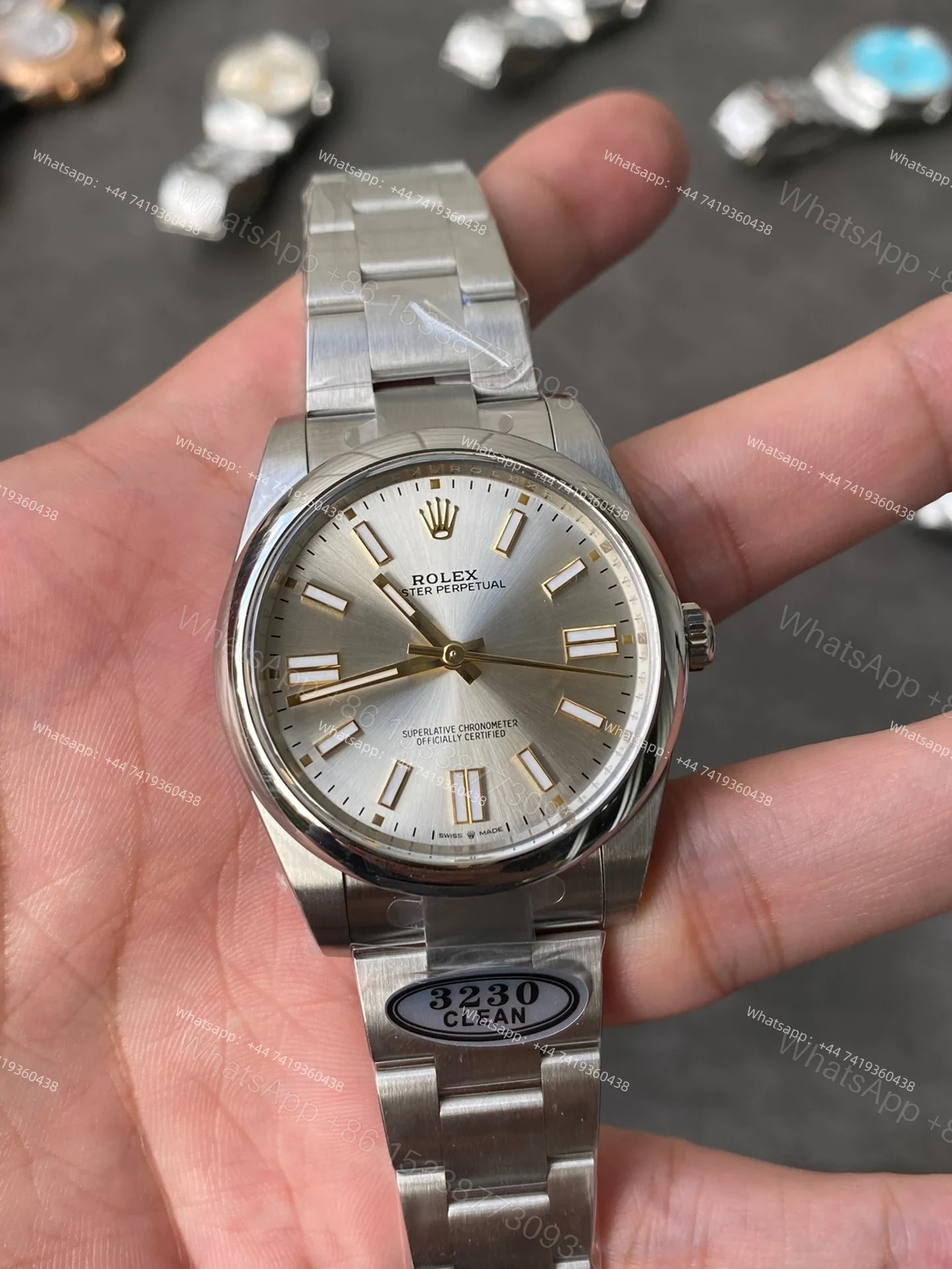 View 2 of Rolex Super Clone Oyster Perpetual M124300-0001 Silver Dial 41MM 3230 Movement