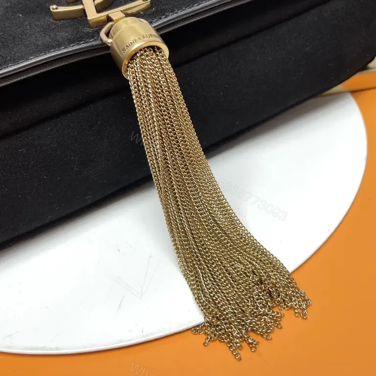 View 6 of Compact Velvet Clutch with Gold Hardware â€“ Night-Out Essential