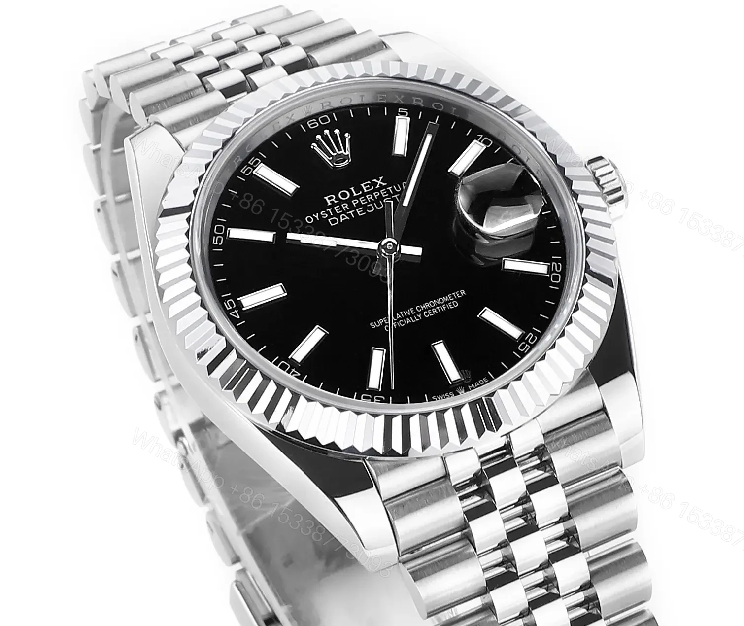 View 3 of GM Factory Clean Factory DDF Silver Black Classic Datejust Watch