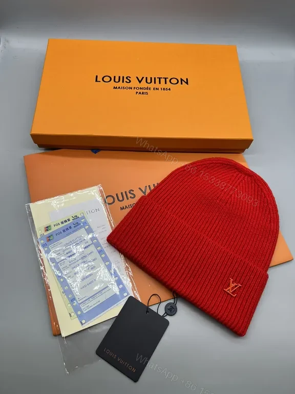 View 5 of Discreet LV-Style Knit Beanie: Luxe Warmth