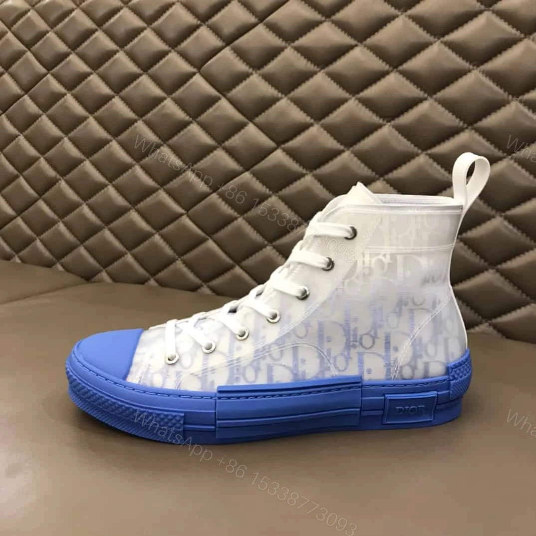 View 6 of B23 HIGH-TOP SNEAKER WITH GRADIENT BLUE DIOR OBLIQUE CANVAS