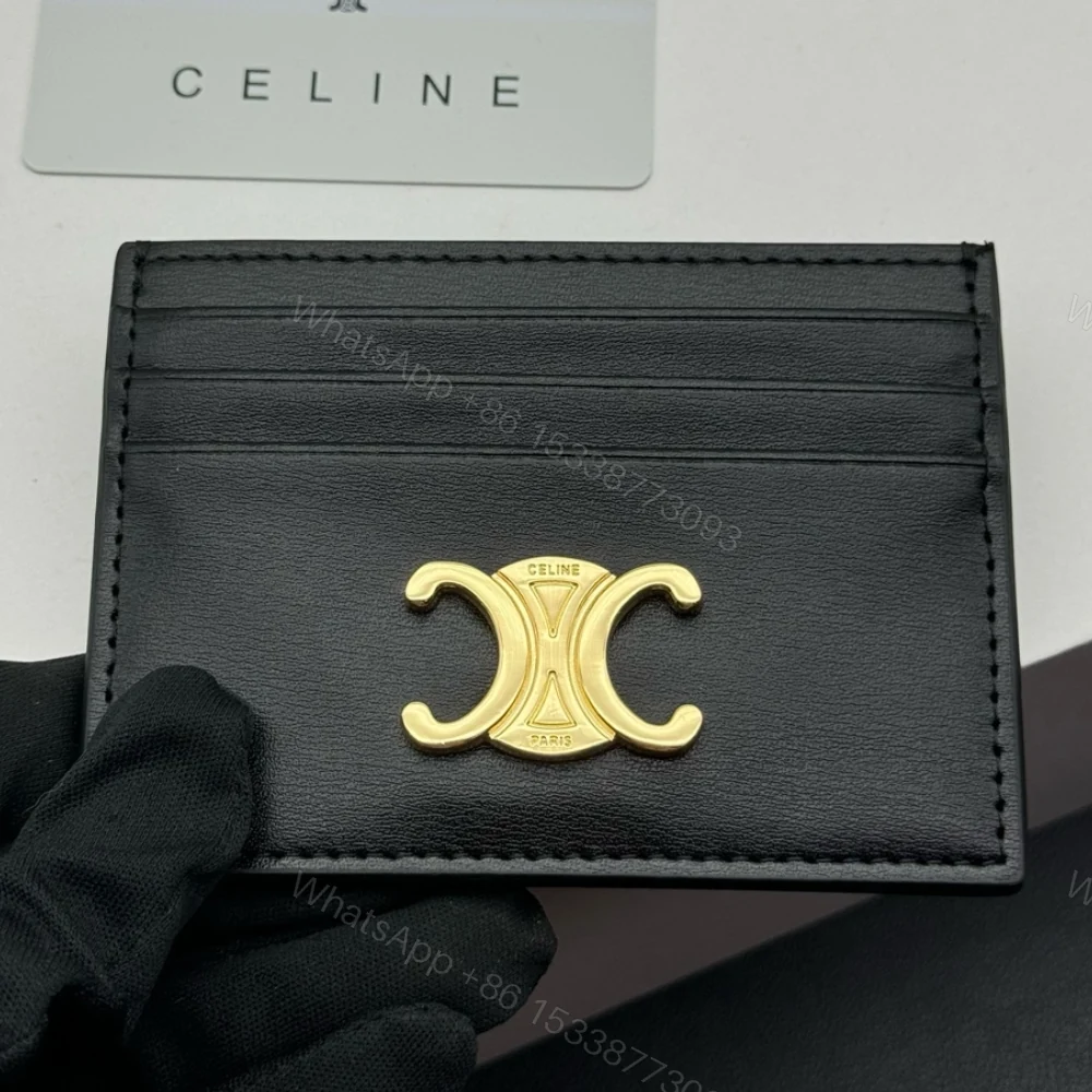 View 5 of CELINE WALLET TRIOMPHE CARD HOLDER BLACK 10.5CM
