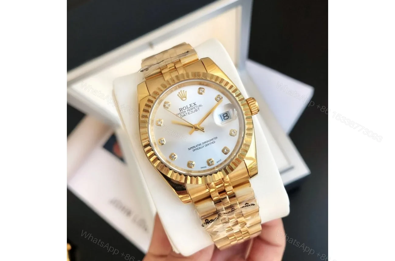 View 2 of Replica Rolex Datejust RG/RG Jub Sliver/Dial 36/28 mm