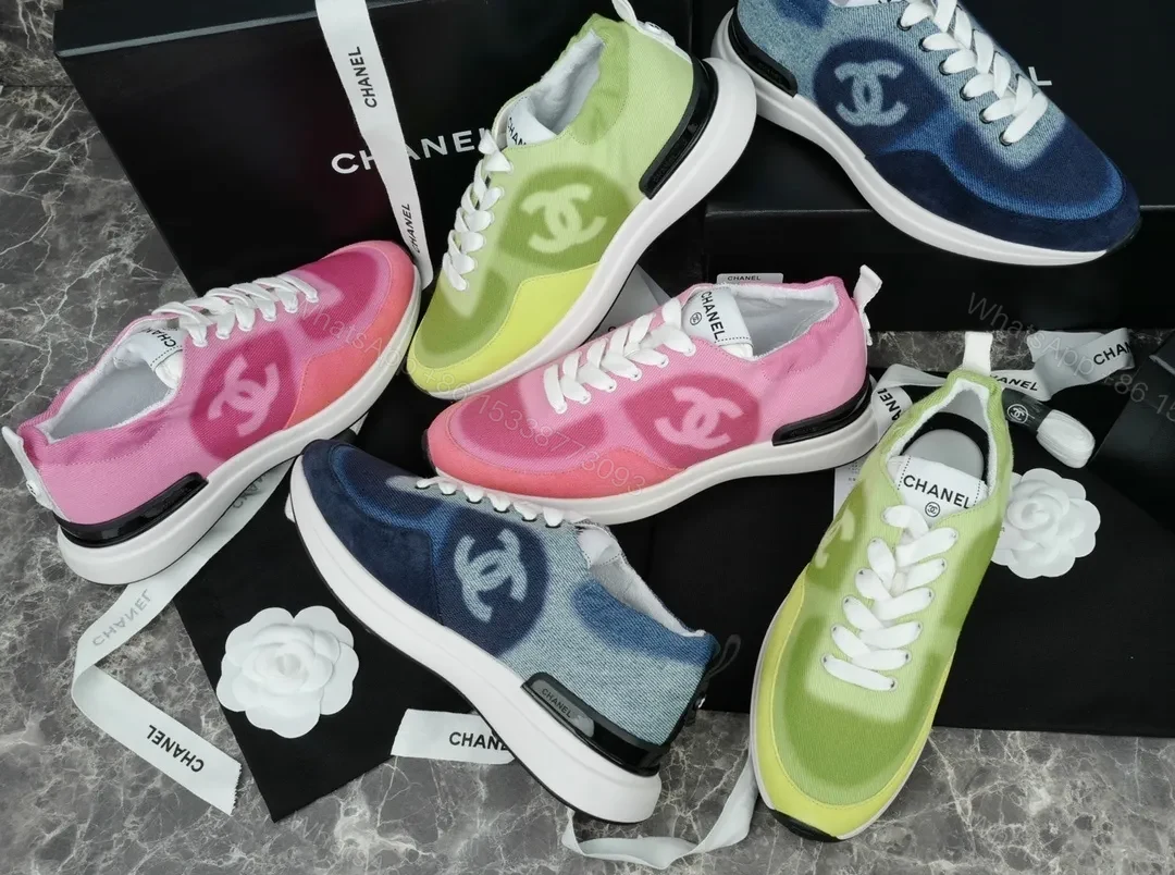 View 4 of Denim-Gradient Suede High-Tops: Luxe Logo Accent Sneaker