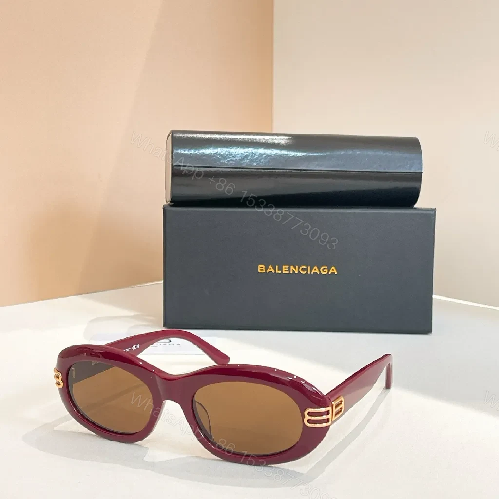 View 8 of Soft Pink Frame Cat-Eye Sunglasses with Gold Accents, UV400