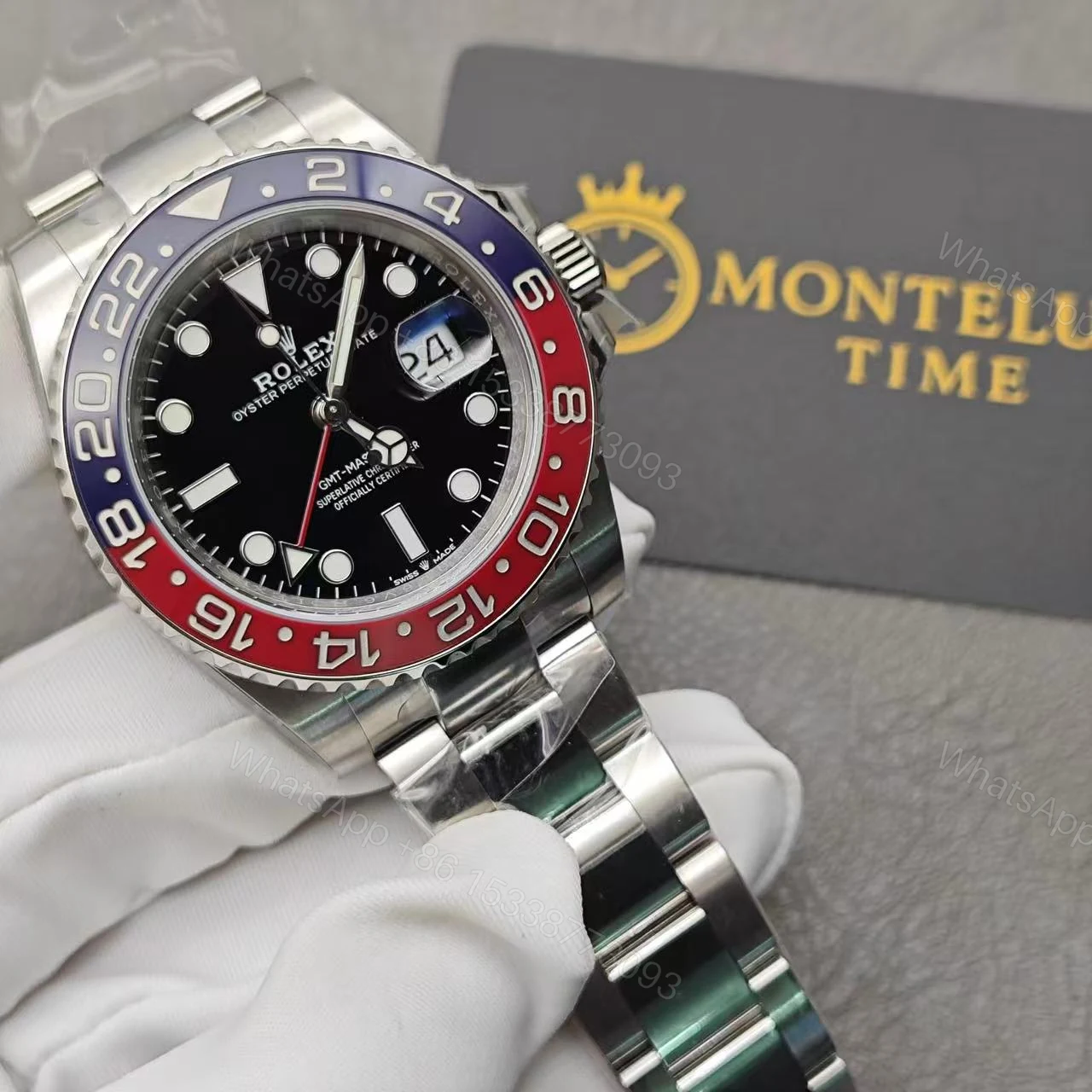 View 14 of Replica Super Clone Pepsi Rolex GMT Master 2