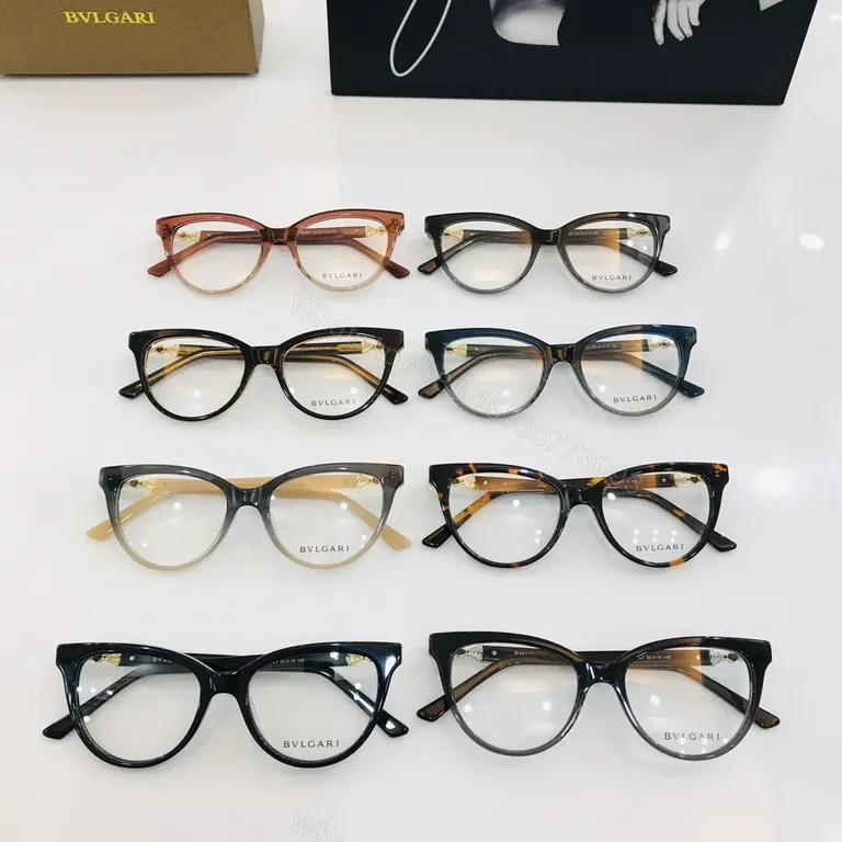 View 5 of Bold BVLGARI Cat-Eye Eyewear: Two-Tone Luxury Frames