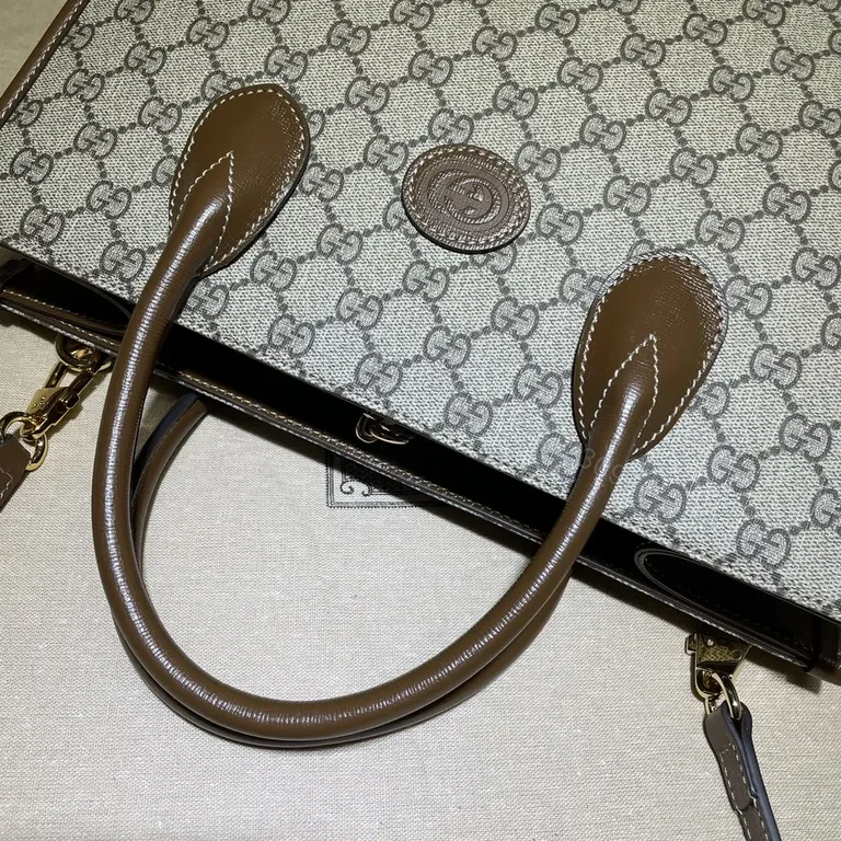View 2 of G GG Supreme Tote: Leather-Trim Luxury Carryall