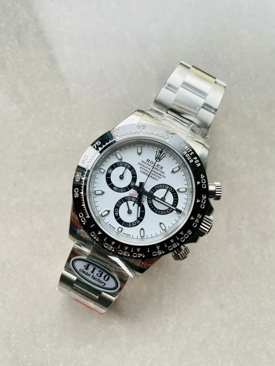 View 2 of CLEAN FACTORY 1:1 Rolex Daytona 116500 PANDA Best Edition CF 904L SS Case and White Dial