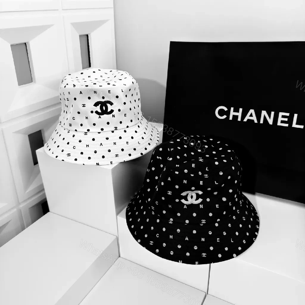 View 4 of Polka Dot Patterned Bucket Hat, Luxe, Statement Detail
