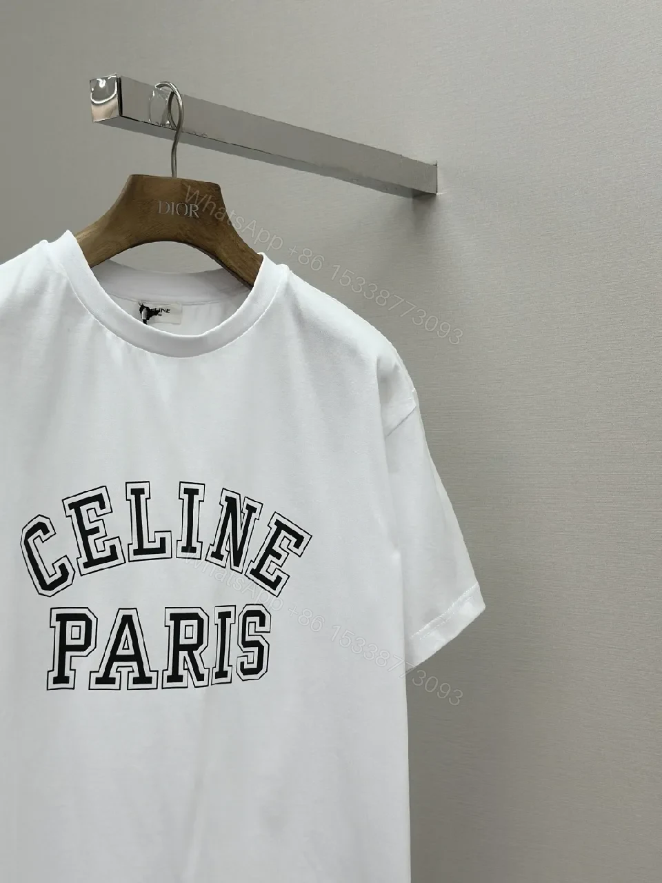 View 8 of Graphic-Centric White Tee: Premium Cotton, Bold Paris Graphic