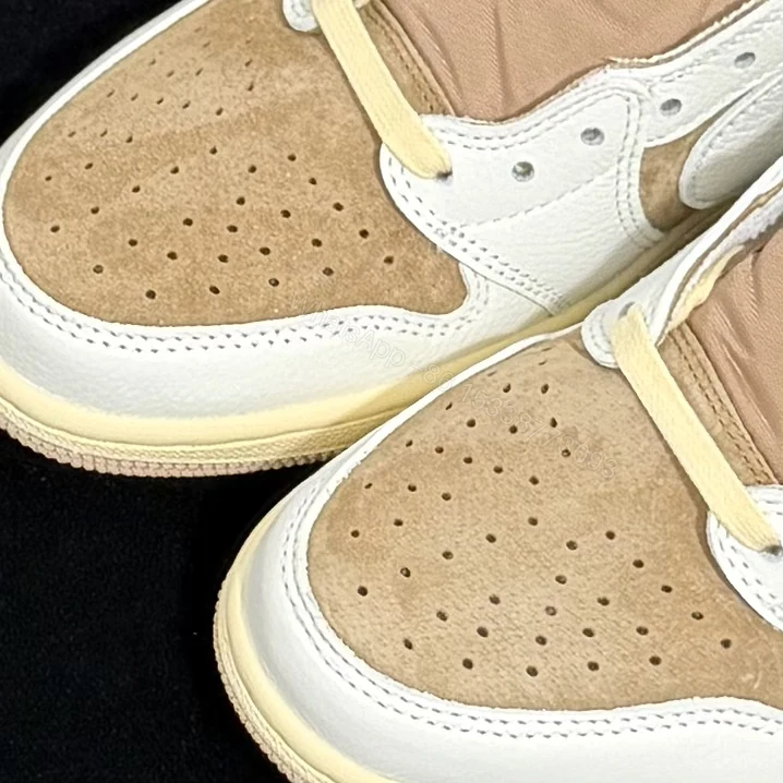 View 5 of Travis Scott x Air Jordan 1 Low OG Pink Oxford Replica