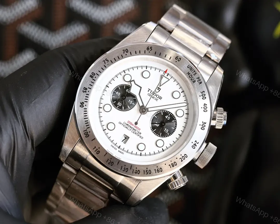View 3 of Tudor White Chronograph Biwan Steel Bracelet Ultimate 42MM TUDOR-BB-CHRONO-42-WHT-STEEL