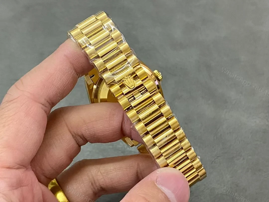 View 8 of Best Rolex Day-Date 36 Gold replica 36MM Black Dial President Bracelet Edition RG-DAYDATE36-GOLD-BLACK-PRESIDENT