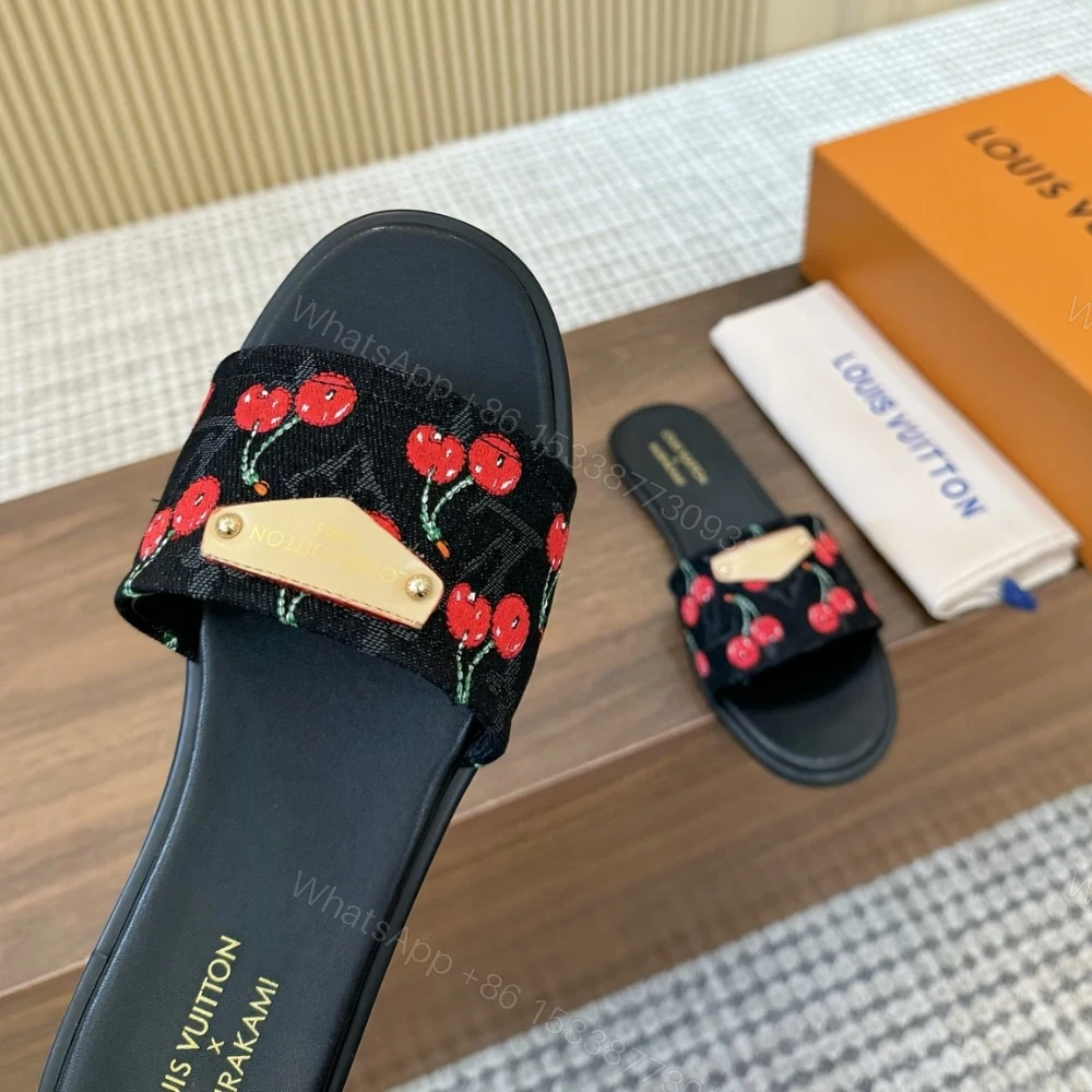 View 5 of LOUIS VUITTON X TAKASHI MURAKAMI LILY FLAT MULE BLACK