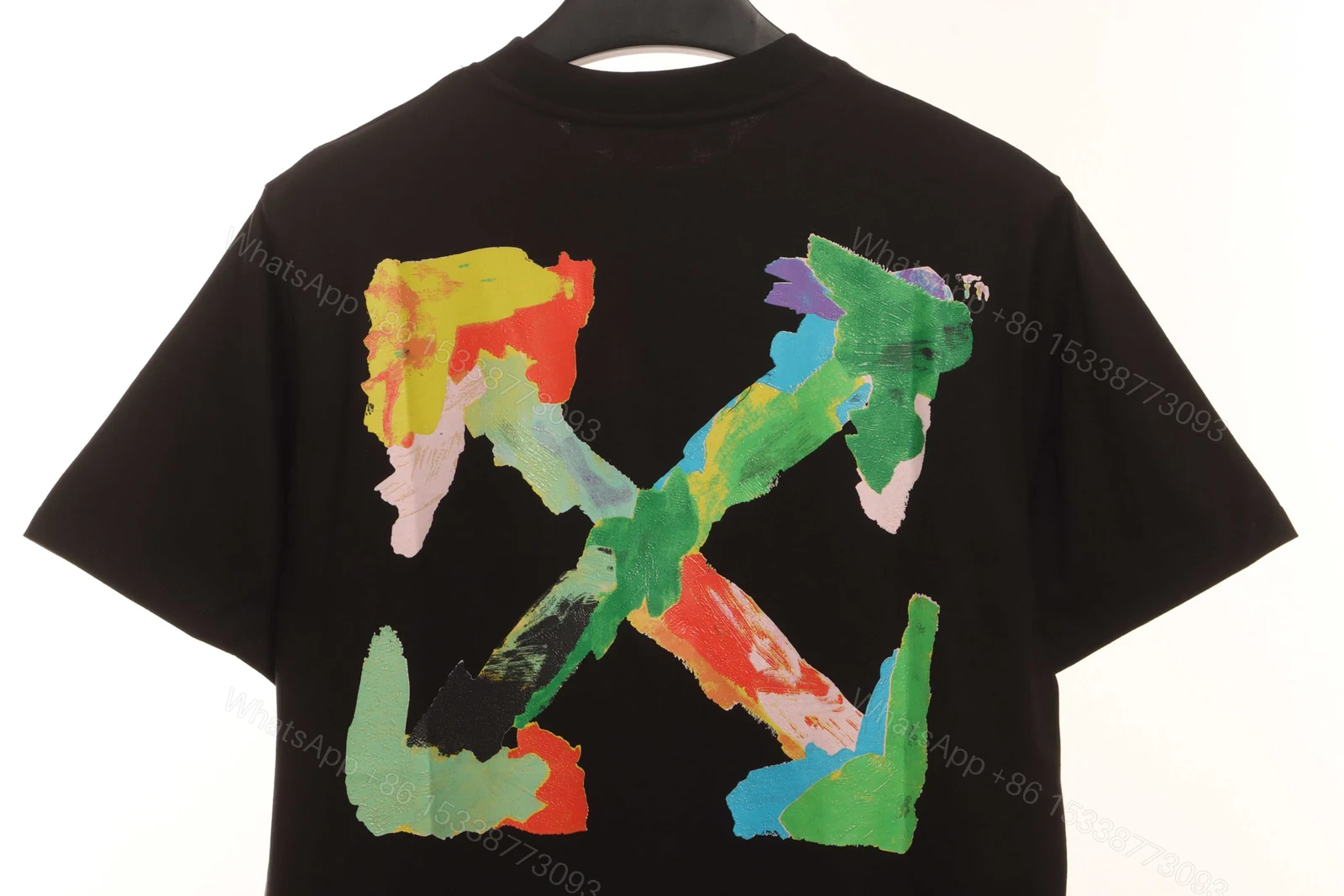 View 4 of Off-White hand drawn graffiti Print T-Shirt