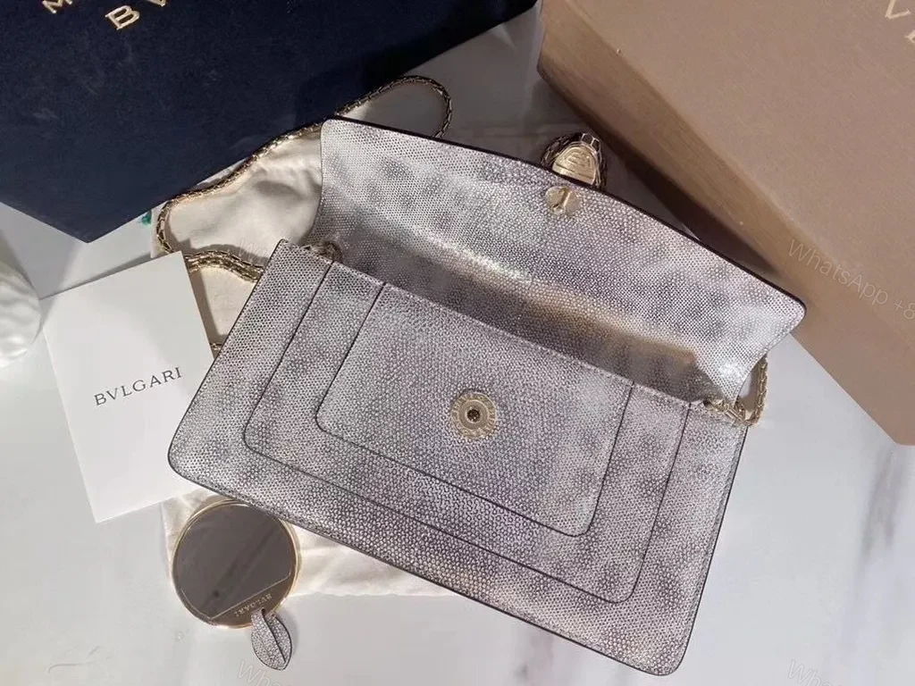 View 4 of Statement Metallic Handbag: BVLGARI x Katrantzou Bracelet Clasp Crossbody
