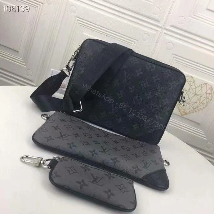 View 6 of Louis Vuitton Bags Louis Vuitton Shoulder Bag Monogram Eclipse Trio M69443
