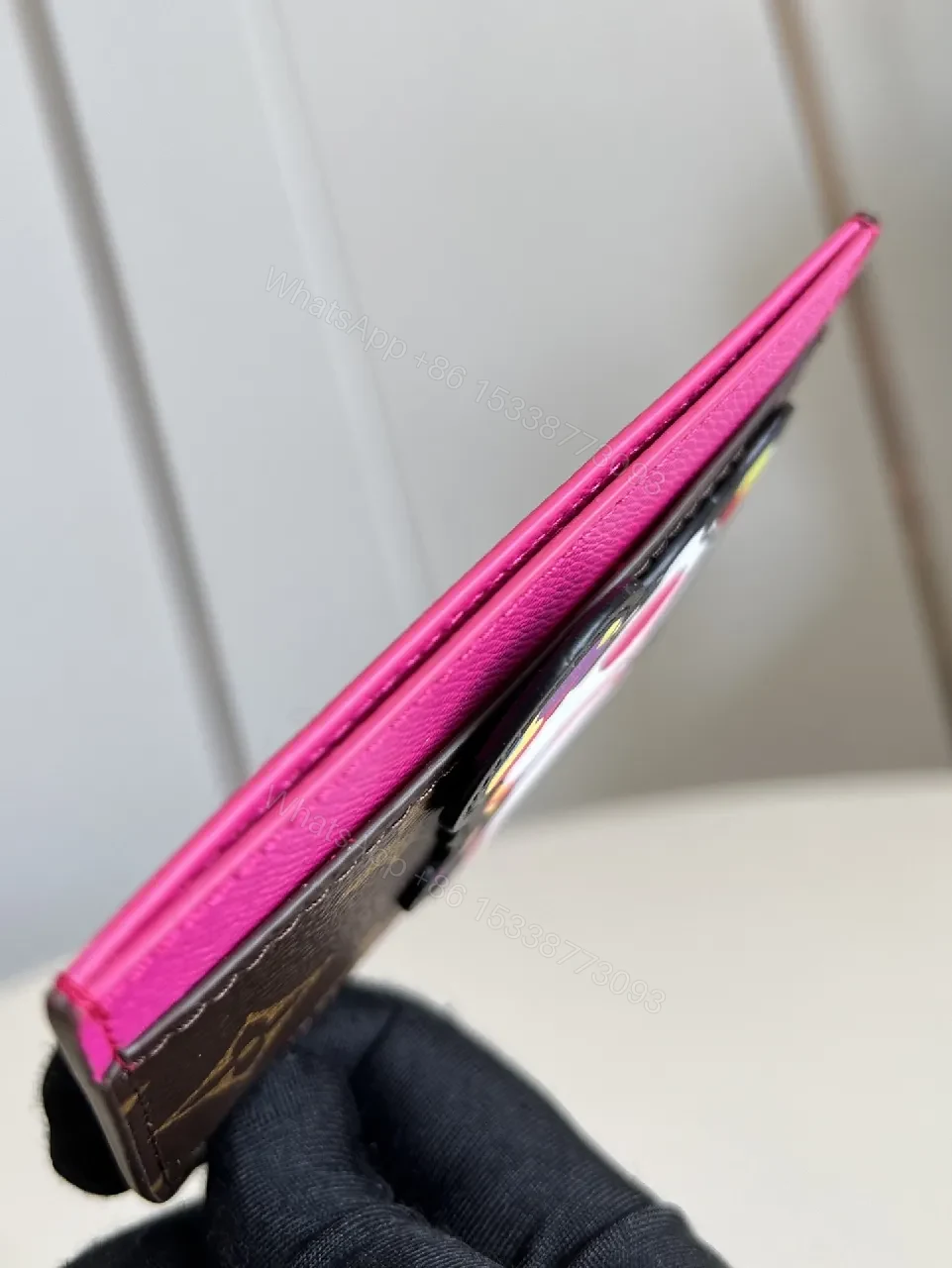 View 4 of Hot Pink Panda Wallet: Coated Canvas Luxe, Bi-fold Organizer