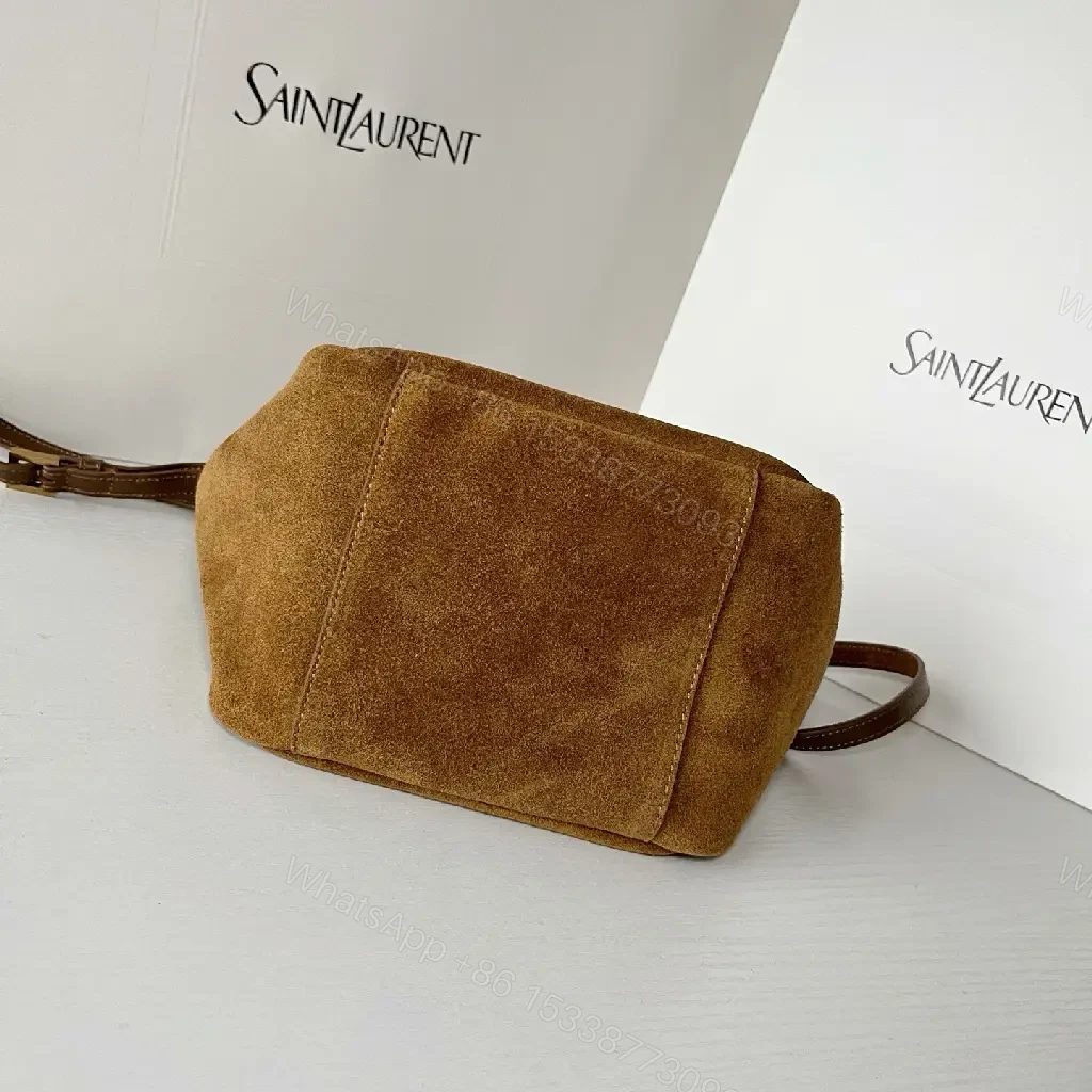 View 5 of Textured Suede Tote: Luxe Hardware Everyday Bag