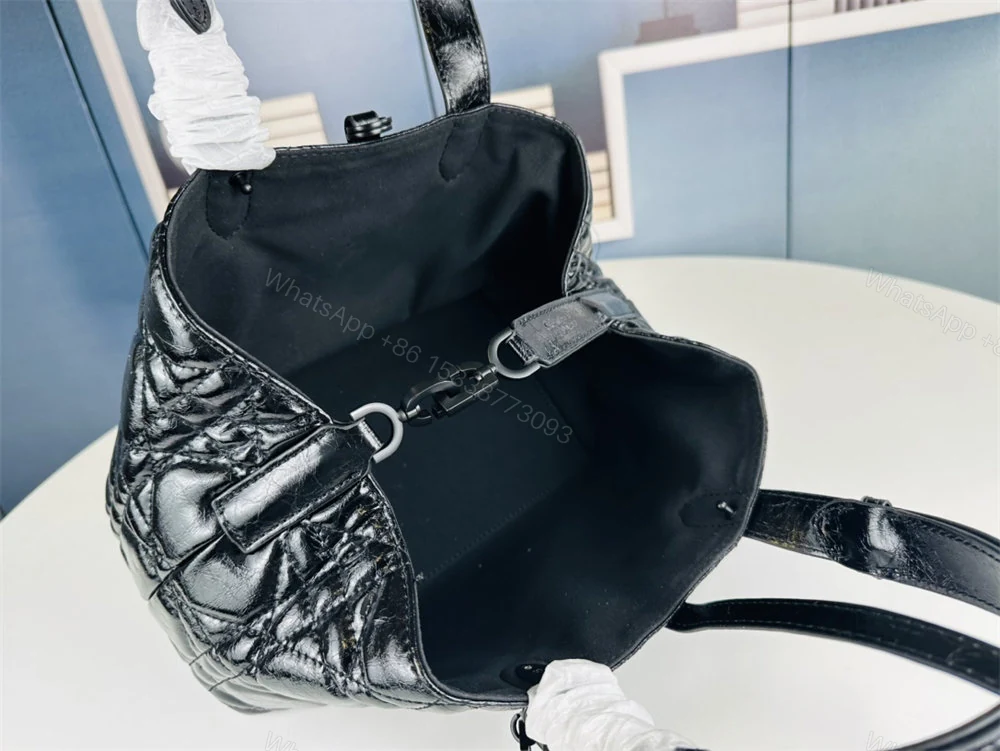 View 5 of MEDIUM DIOR TOUJOURS BAG Black Macrocannage Calfskin
