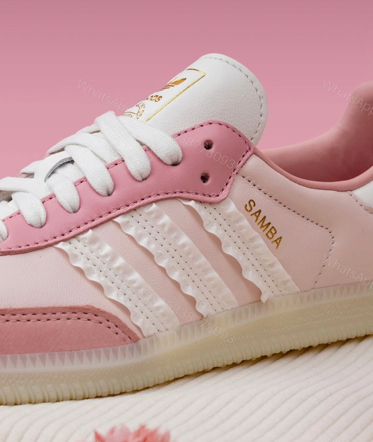 View 5 of FIRST COPY ADIDAS SAMBA RUFFLE STRIPES PACK WONDER FOR GIRLS