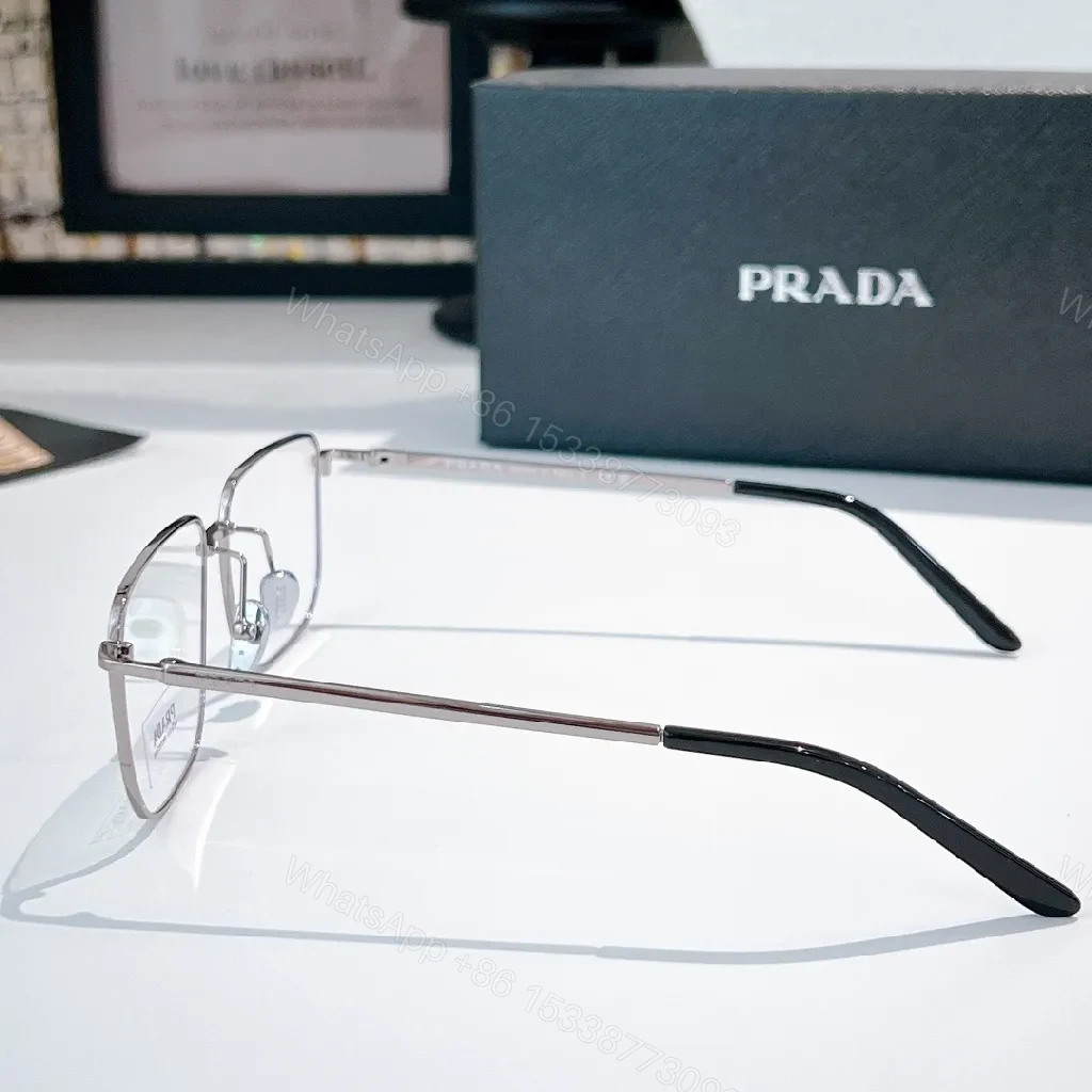 View 3 of Gold-Tone Rectangular Luxury Eyewear: Everyday Prestige Glasses