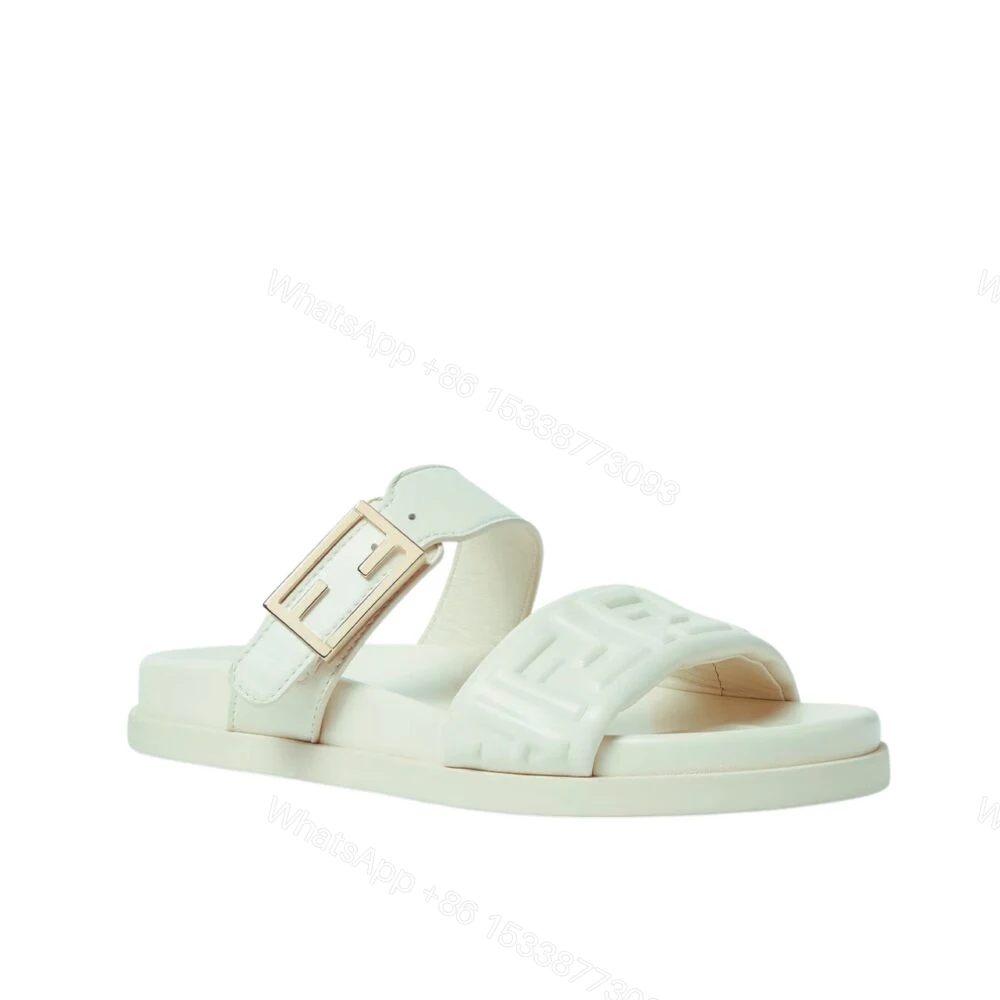 View 6 of FENDI FEEL NAPPA SLIDES WHITE 8X8710ABOHF1SVV