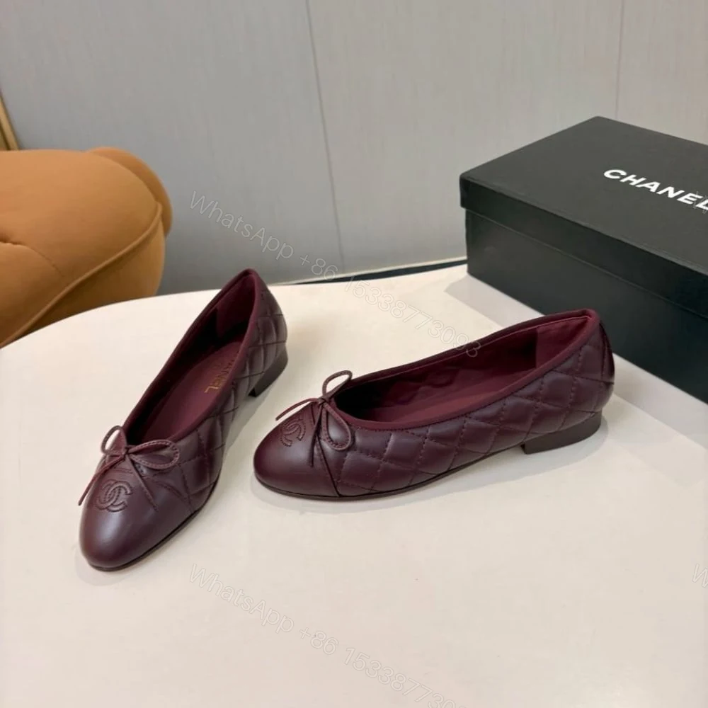 View 7 of Chanel Ballet Flats Dark Burgundy