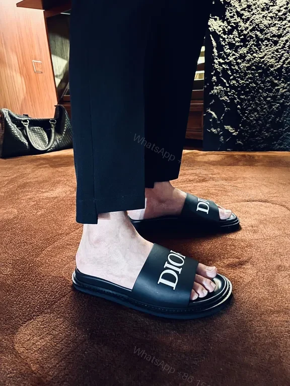 View 6 of Bold DIOR Leather Slide: Luxury Comfort Slide Footwear