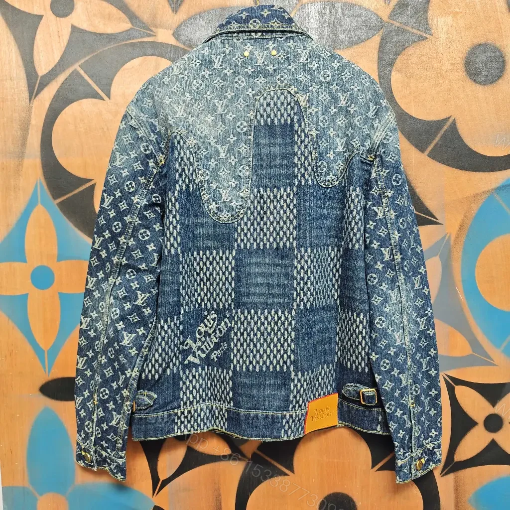 View 2 of Denim Patchwork Jacket: Monogram Texture, Everyday Luxe