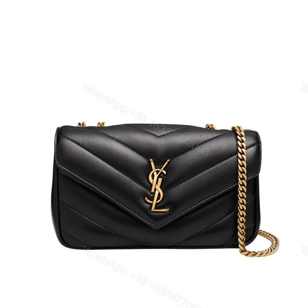 Saint Laurent Loulou Small In Matelassé Black 24Cm 801437AAEAX1000 — view 1