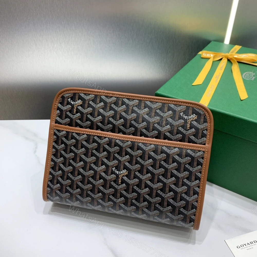 高仿Goyard*JOUVEN2多功能洗漱手拿包棕色小號免檢版 — view 1