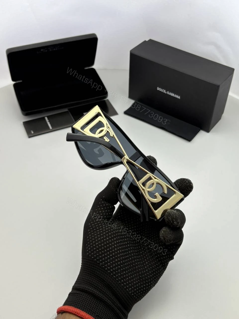 View 3 of First Copy Dolce Gabbana 69022 Black Sunglasses