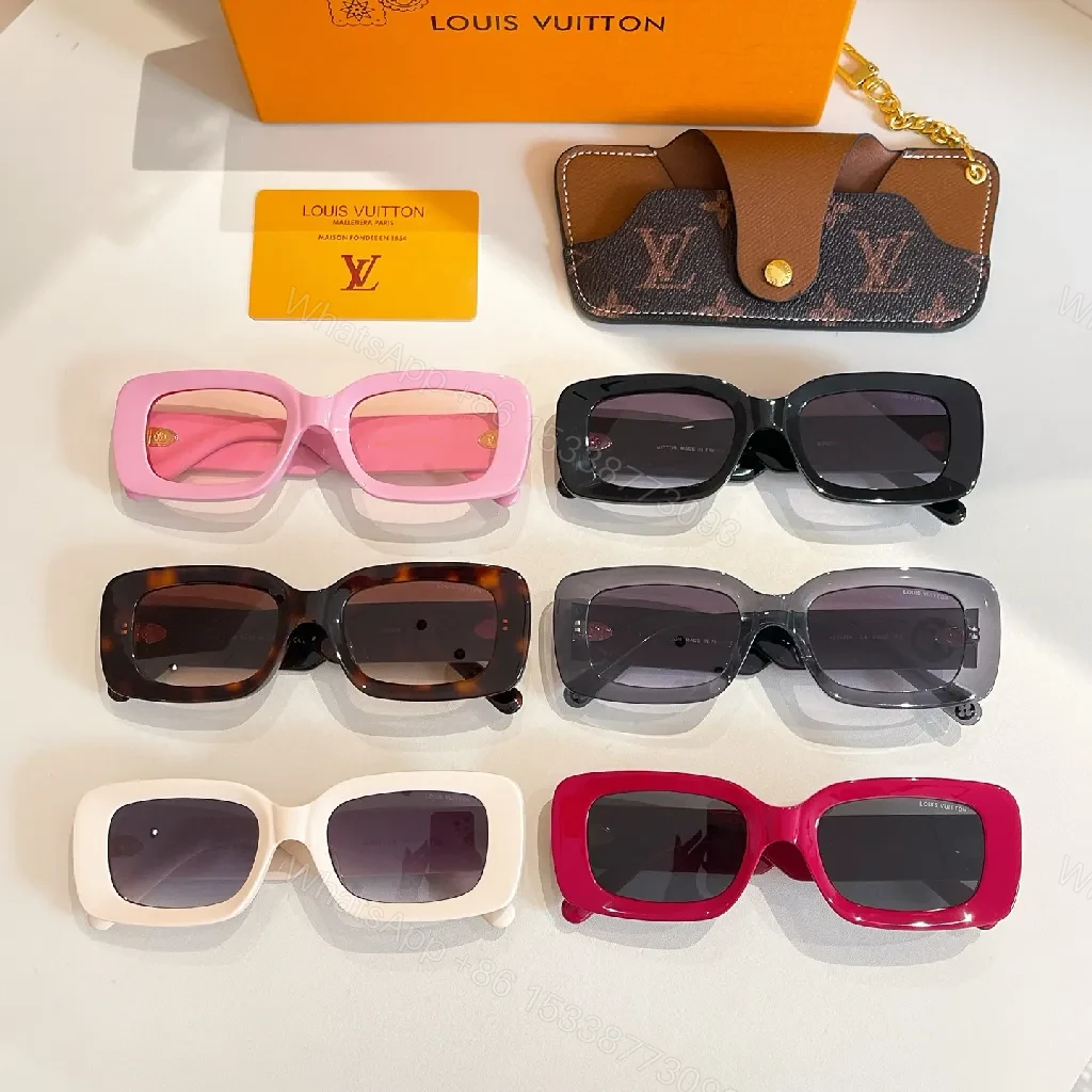 View 7 of Oversized Modern Frames Sunglasses with LV Accents, Bold Color