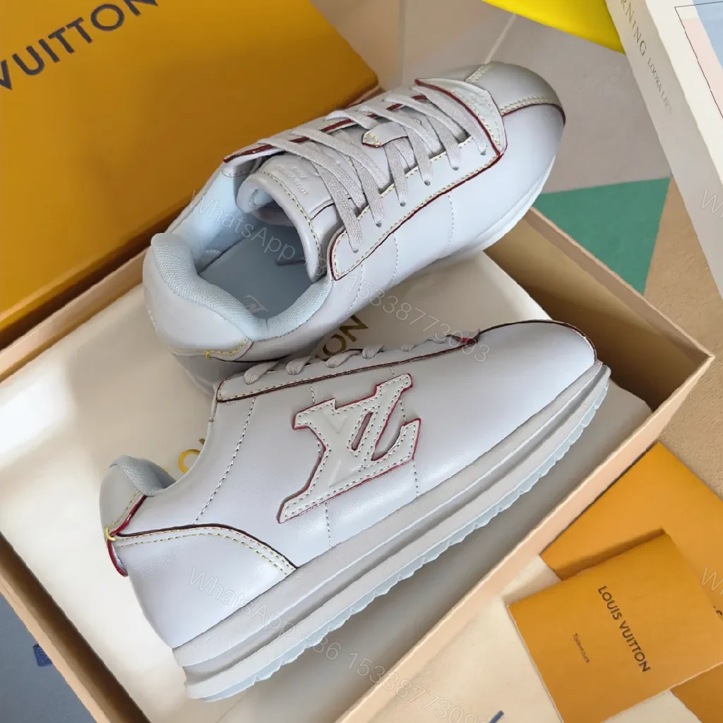 View 5 of White Leather Low-Top Sneakers: Subtle Luxury Comfort