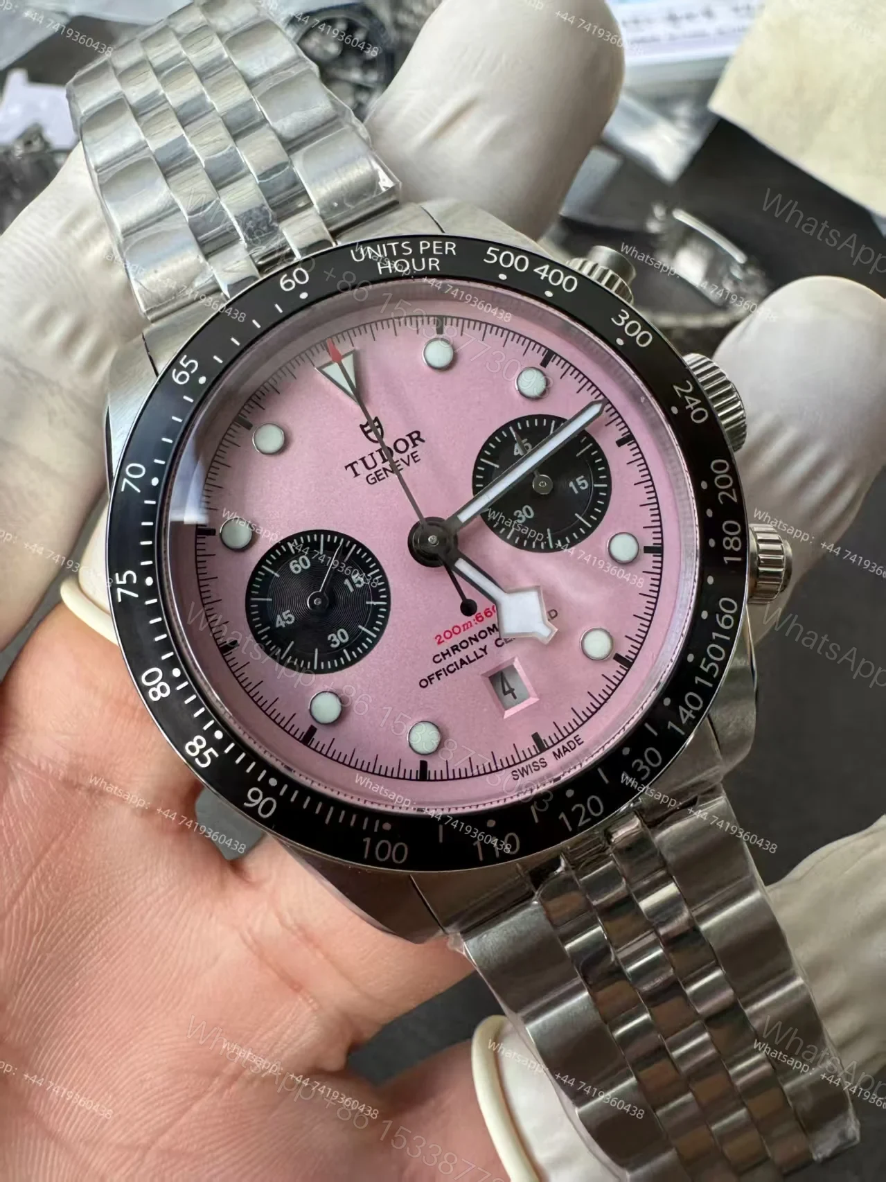View 5 of Tudor Super Clone Black Bay Chronograph M79360N-0019 Pink Dial