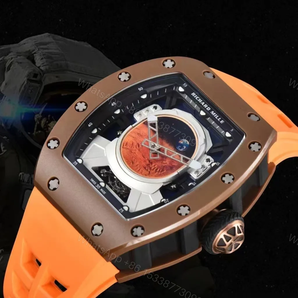 View 3 of Richard Mille RM52-05 Pharrell Williams Mars Mission Orange Strap Tourbillon Watch RM52-05-ORANGE