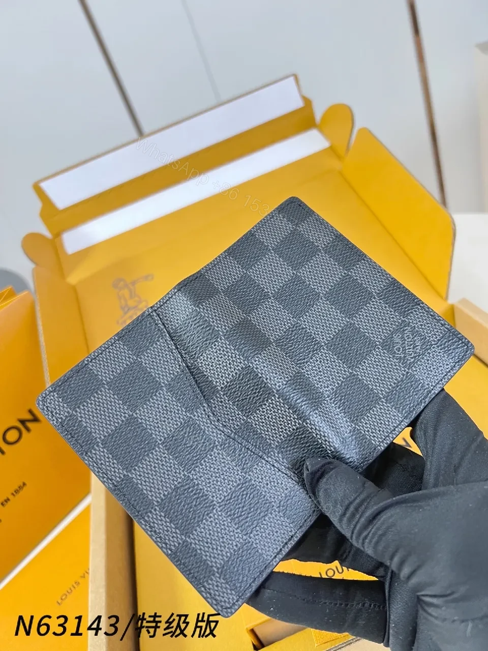 View 2 of Compact Checkerboard Wallet: Premium, Slim, Durable Design