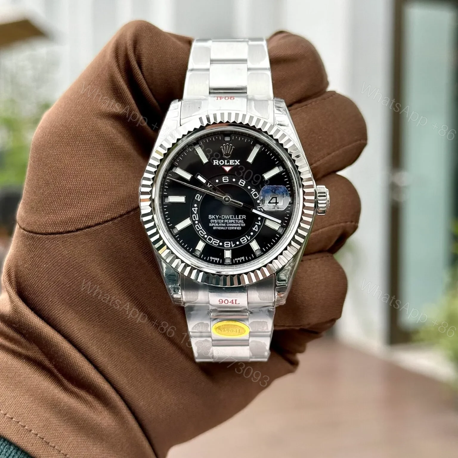 View 2 of Superclone Rolex Sky-Dweller Bright black Dial 336934 Oyster