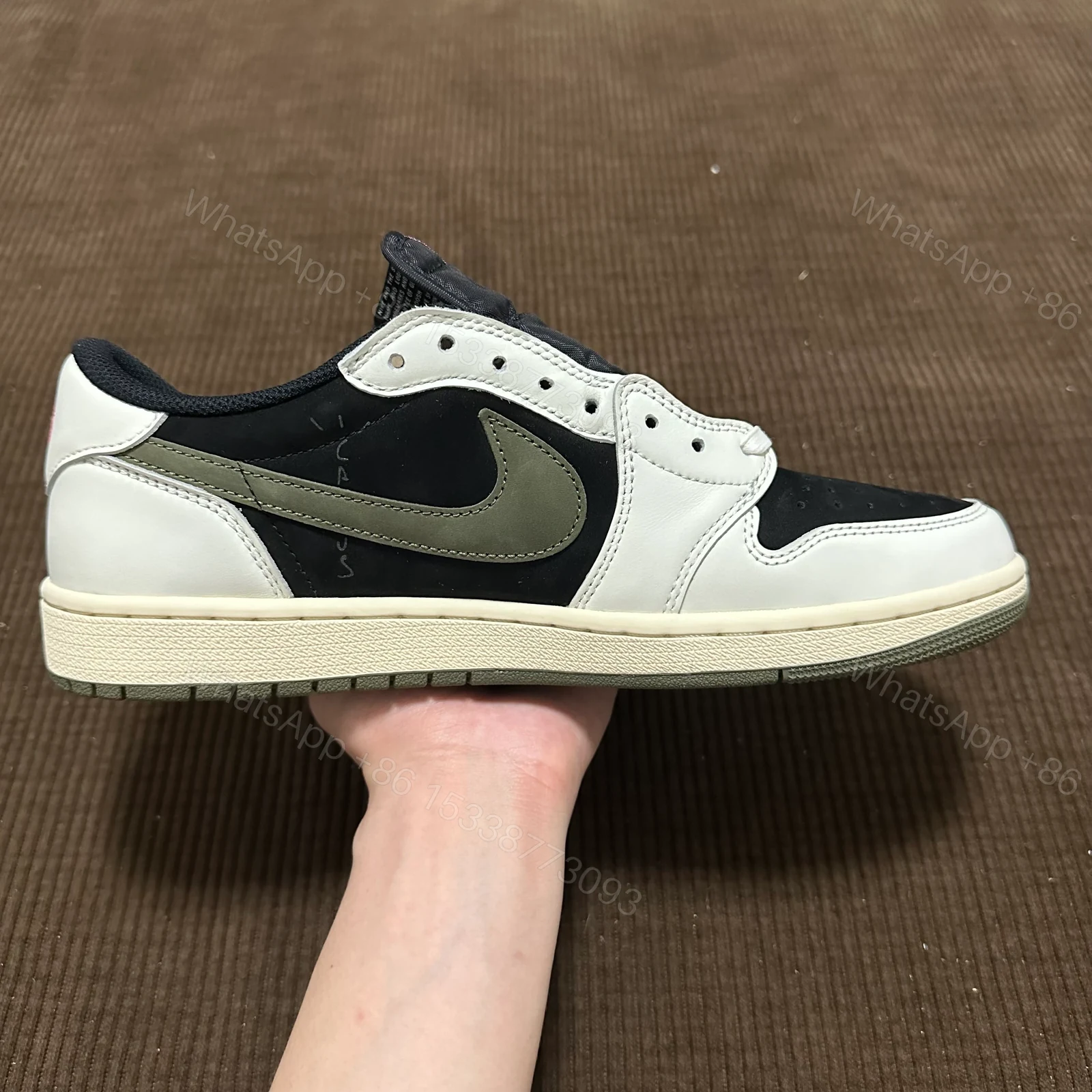 View 5 of Jordan 1 Retro Low OG SP Travis Scott Olive (Women's)