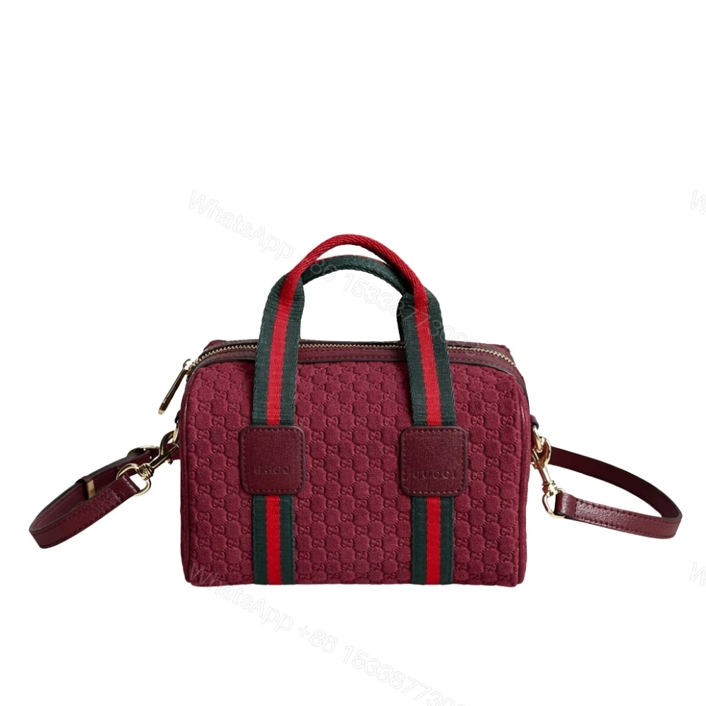 Gucci Mini GG Handbag GG Canvas Dark Red 20Cm — view 1
