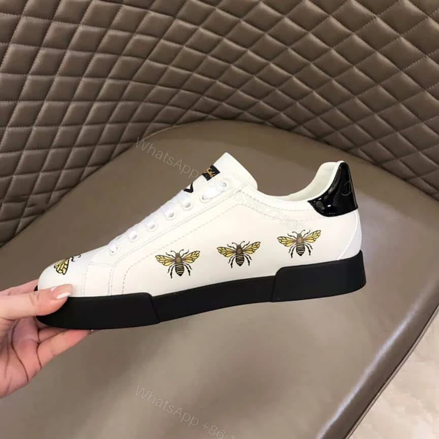 View 6 of DOLCE AND GABBANA PORTOFINO WASP PRINT SNEAKERS IN WHITE – DG104